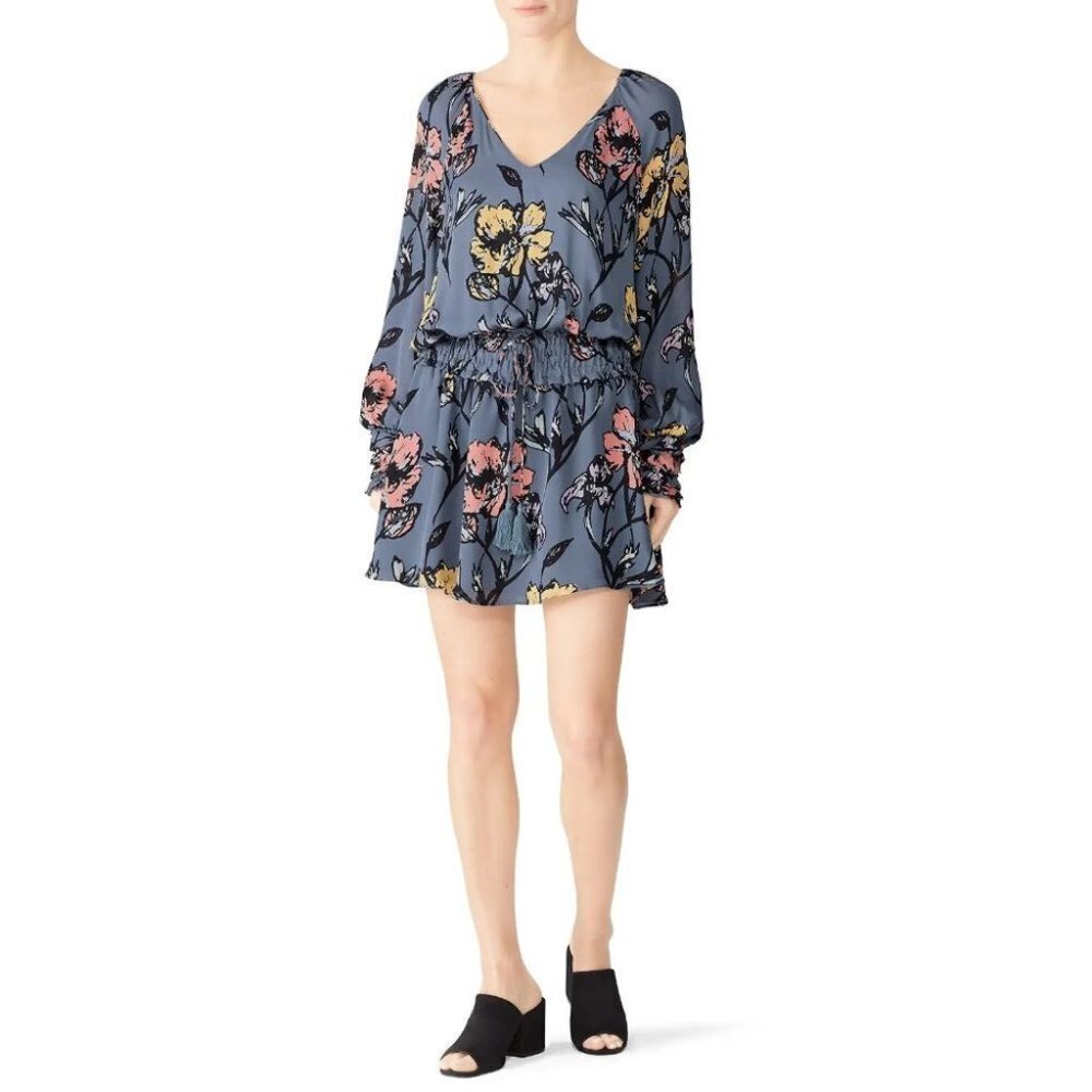 Ramy Brook Blue Floral Milene Dress $465 - Picture 3 of 10